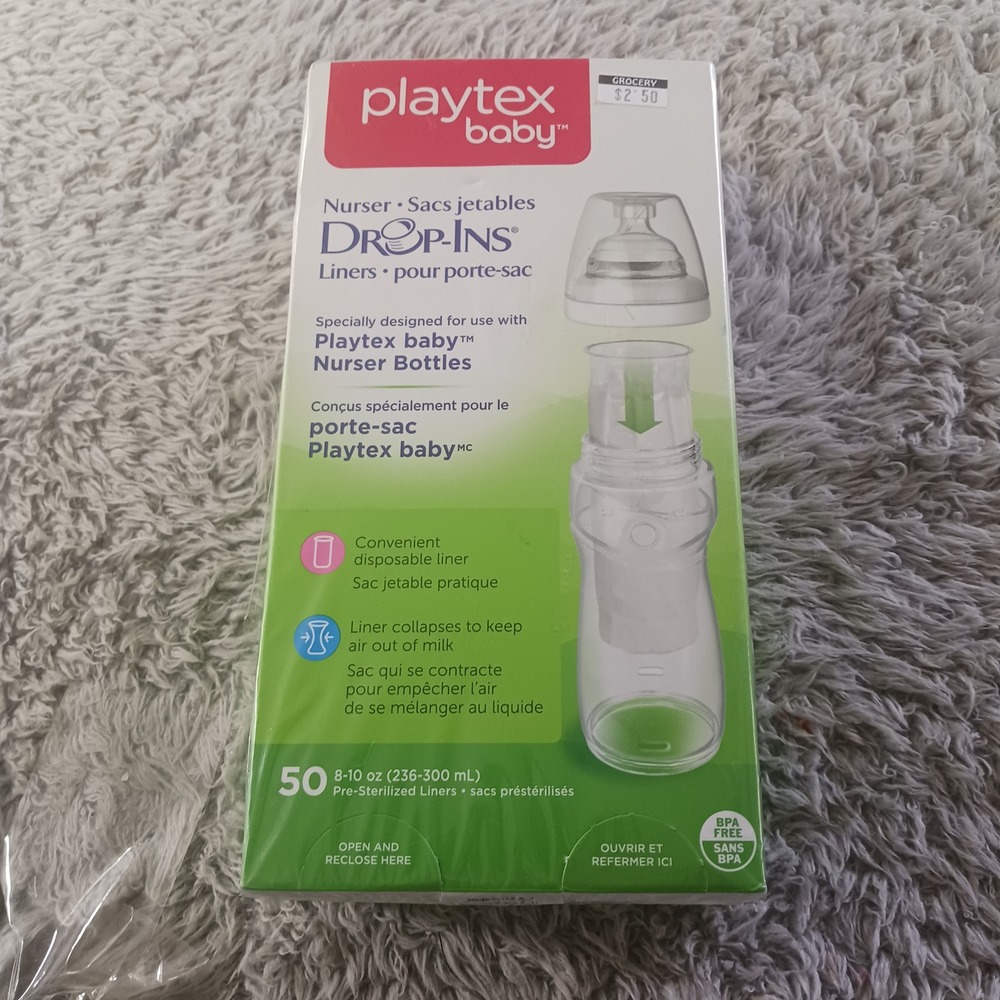 Playtex Baby‎ Nurser Drop Ins Liners 50 Count Pre Sterilized BPA Free